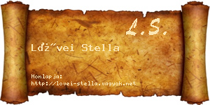 Lövei Stella névjegykártya